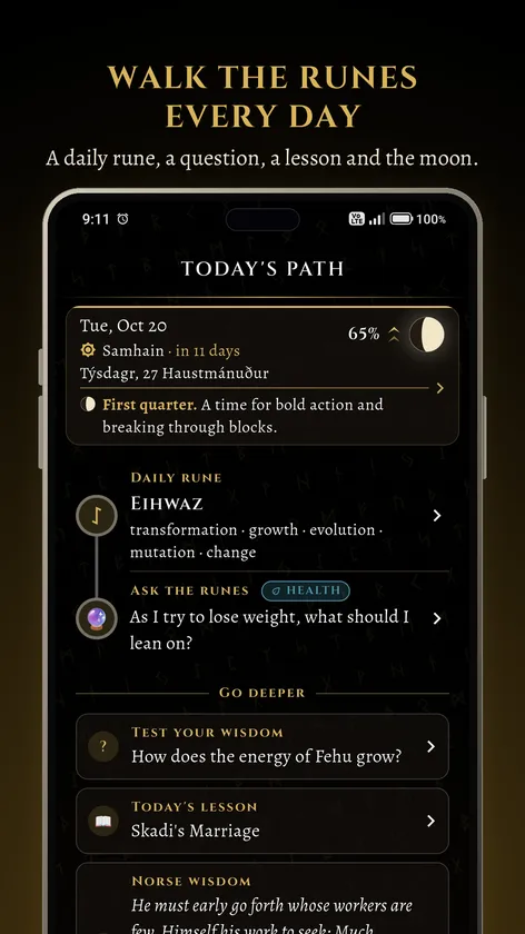 Walk the runes every day: today's path