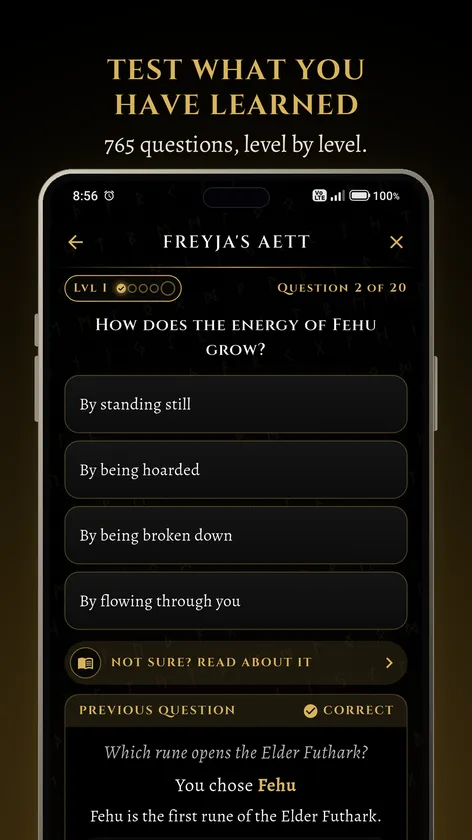 Test what you have learned: a quiz question