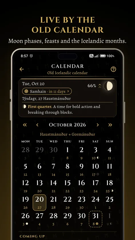 Live by the old calendar: the Old Icelandic calendar